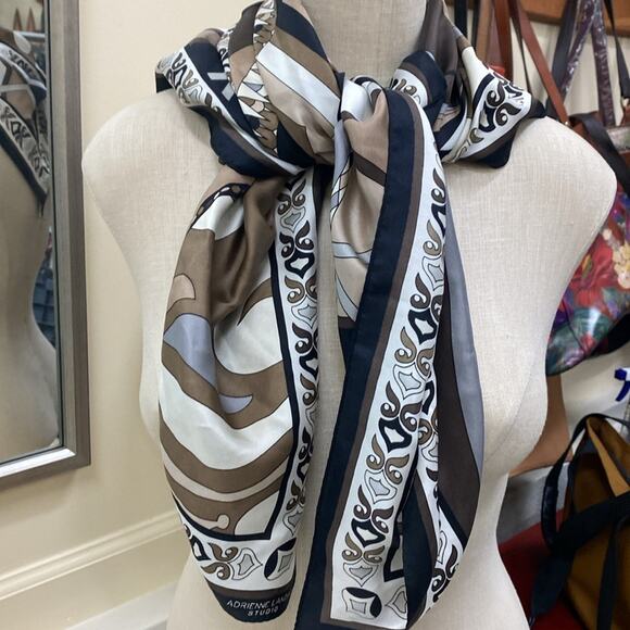 Adrienne Landau Studio vintage silk wrap or scarf - Picture 1 of 4